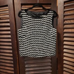 Vintage Black and White Sequin Top